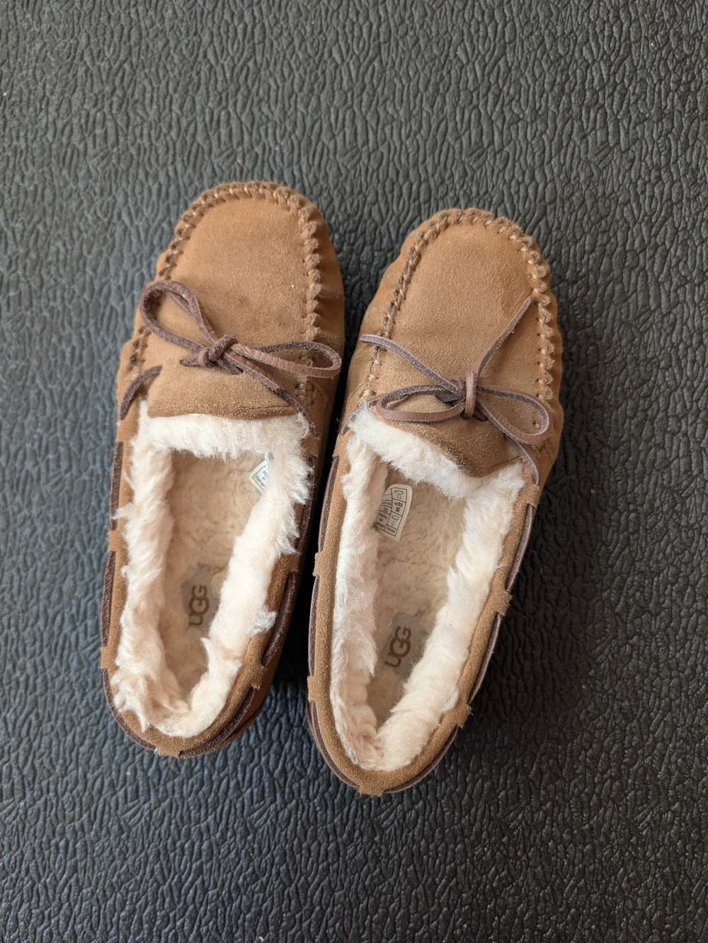 UGG Kid's Suede Moccasin Slippers